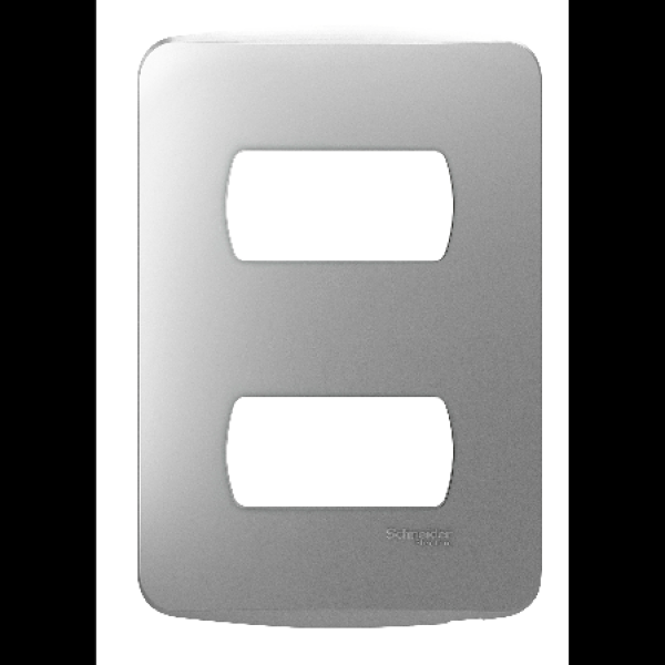 Placa 4x2 2 Postos Com Suporte Aluminio Miluz Colors Schneider