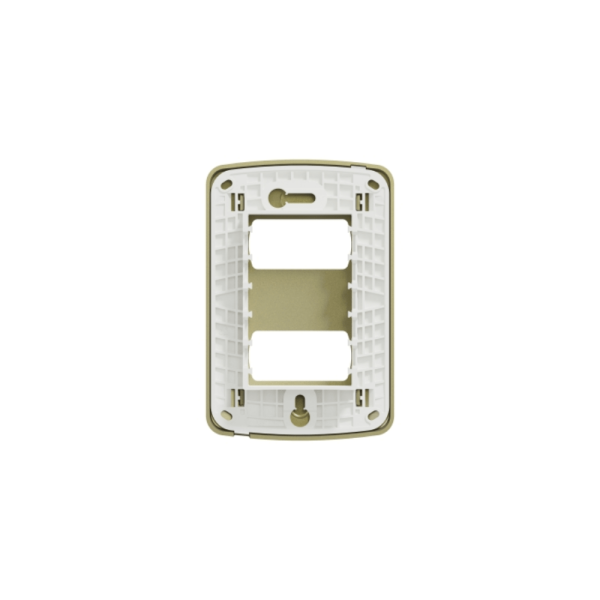 Encontraproduto.com.br - Placa 4x2 2 Postos Com Suporte Dourado Miluz Colors Schneider