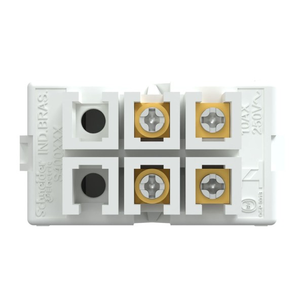 Encontraproduto.com.br - Interruptor Bipolar Simples 10A S400400 Branco Brilhante Lunare Up Schneider