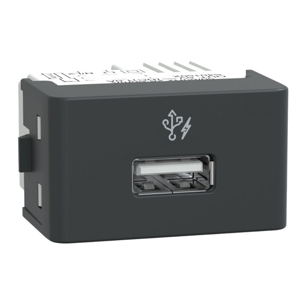 Encontraproduto.com.br - Módulo Carregador Usb-A S401501 Grafite Fosco Lunare Up Schneider