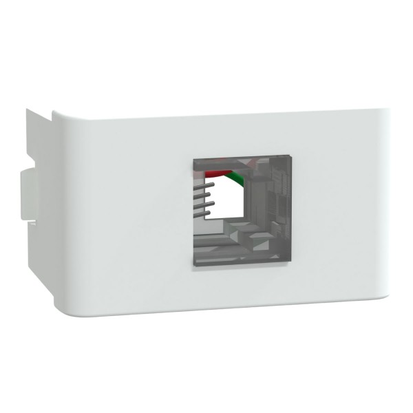 Encontraproduto.com.br - Módulo Tomada Telefone Rj11 4 Fios S402217 Branco Fosco Lunare Up Schneider