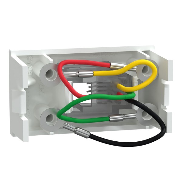 Encontraproduto.com.br - Módulo Tomada Telefone Rj11 4 Fios S402217 Branco Fosco Lunare Up Schneider