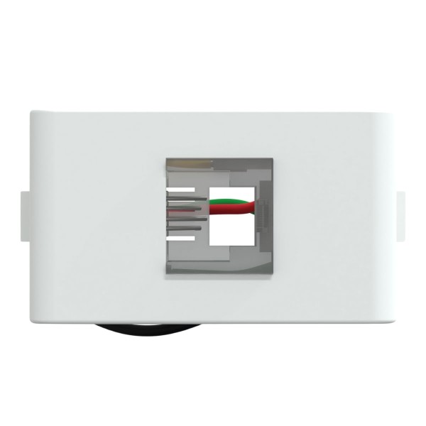 Encontraproduto.com.br - Módulo Tomada Telefone Rj11 4 Fios S402217 Branco Fosco Lunare Up Schneider