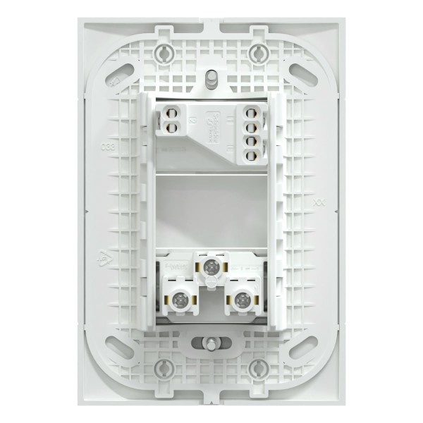 Encontraproduto.com.br - Conjunto Montado Interruptor Paralelo + Tomada Pb S412920 Branco Brilhante Lunare Up Schneider