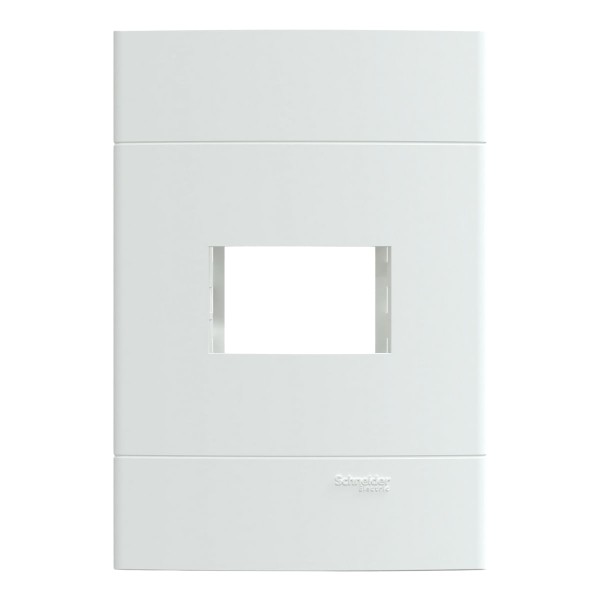 Encontraproduto.com.br - Placa 4X2 Para 1 Módulo+Suporte S421217 Branco Fosco Lunare Up Schneider