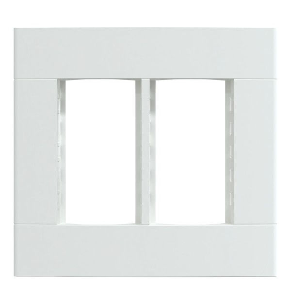 Encontraproduto.com.br - Placa 4X4 Para 3+3 Módulo+Suporte S421467 Branco Fosco Lunare Up Schneider