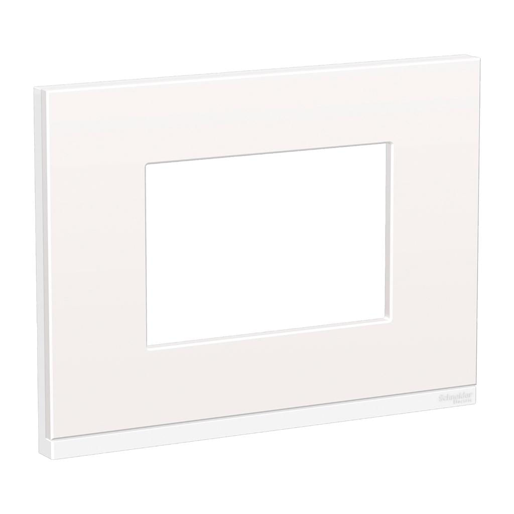 Encontraproduto.com.br - Placa 4X2 Para 3 Módulos Horizontais Com Suporte Branco E Branco Fenix Orion Schneider