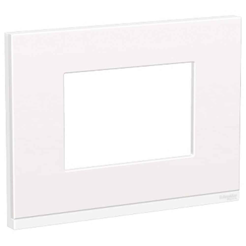 Encontraproduto.com.br - Placa 4X2 Para 3 Módulos Horizontais Com Suporte Branco E Branco Fenix Orion Schneider
