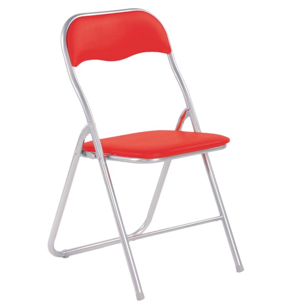 Encontraproduto.com.br - Cadeira Dobrável em Aço Carrefour Home  Vermelha - HO35095