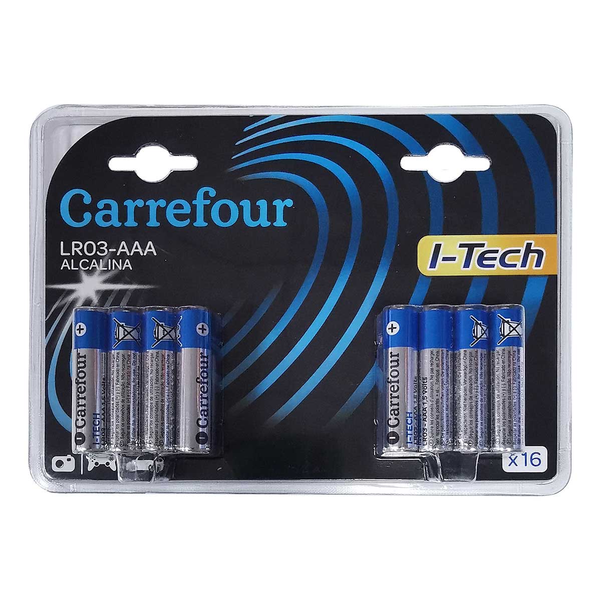 Encontraproduto.com.br - Pilha Alcalina Palito AAA Carrefour DY53165 com 16 Unidades