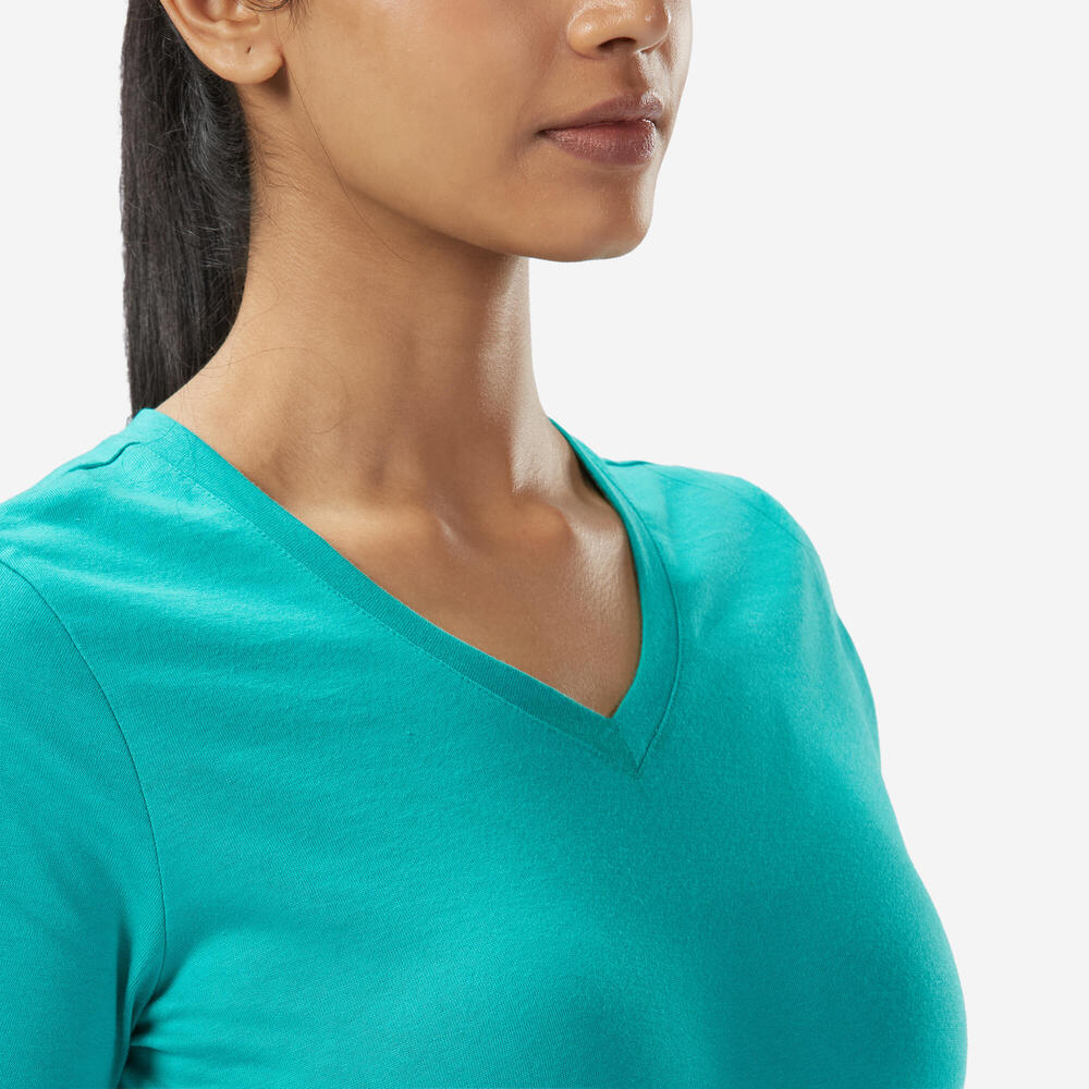 Camiseta Feminina de Ginástica 500 Domyos