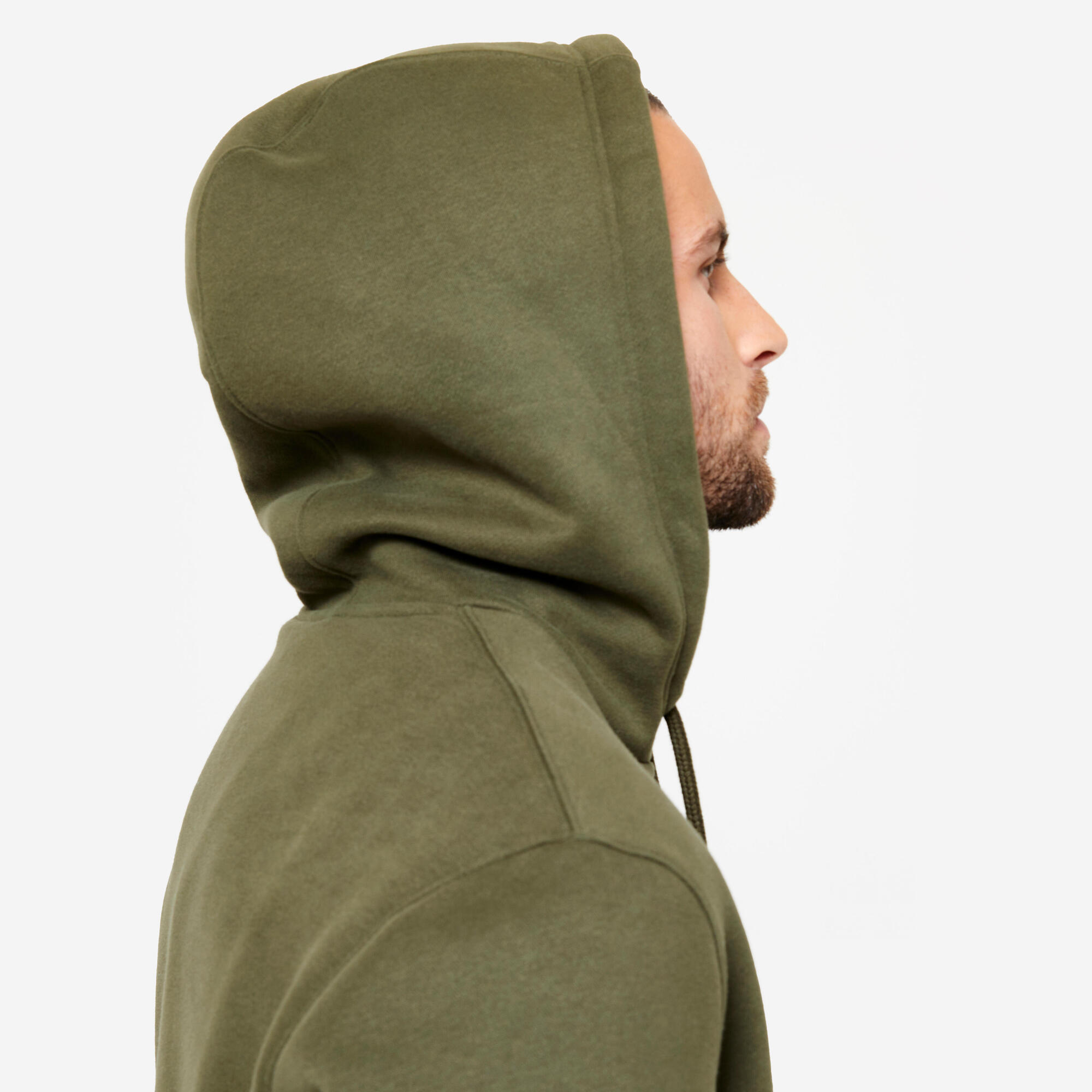 Encontraproduto.com.br - Moleton Masculino de Ginástica com Capuz Domyos Caqui