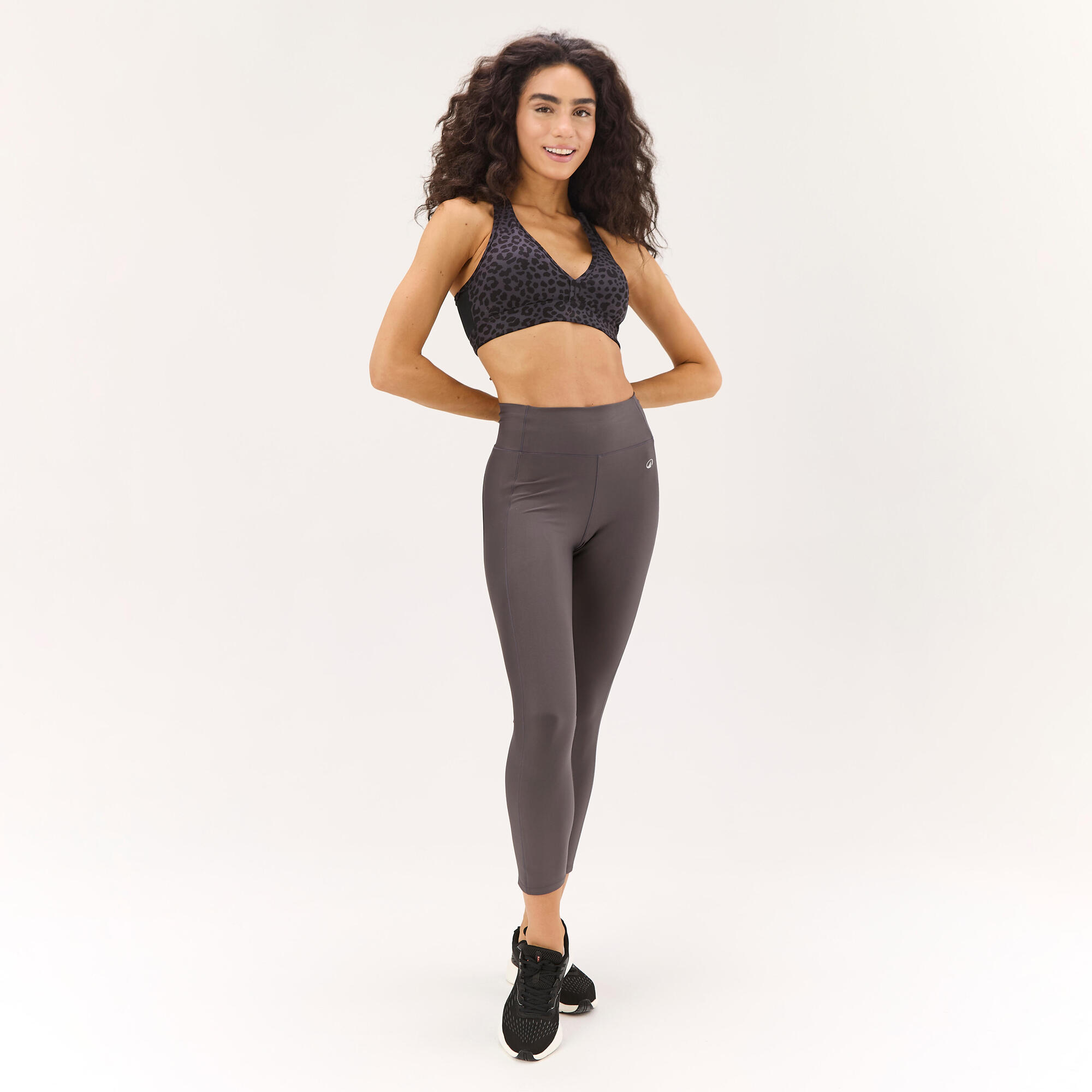 Encontraproduto.com.br - Legging 7/8 Feminina de Treino 120 Domyos Cinza