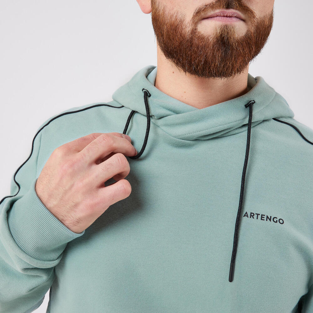 Encontraproduto.com.br - Moleton Masculino de Tênnis com Capuz TSW Soft Artengo Argila
