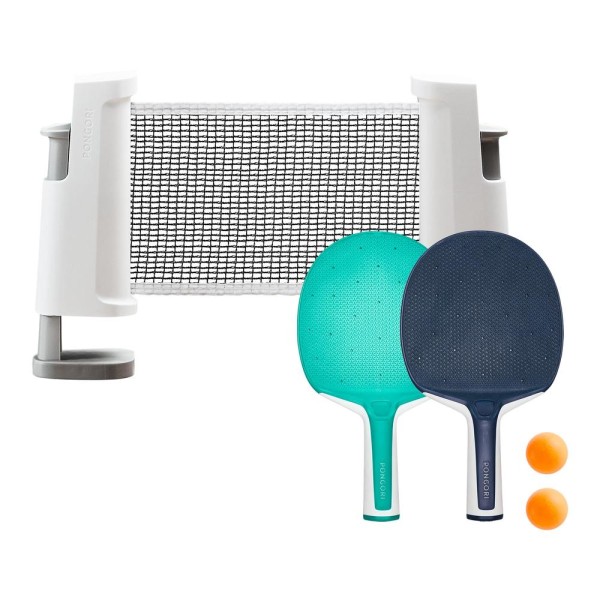 Encontraproduto.com.br - Kit de Tênis de Mesa Rollnet (2 Raquetes + 2 Bolas) Pongori