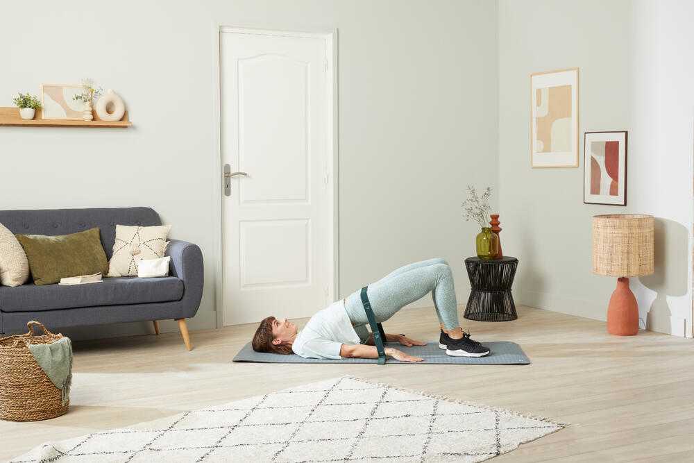 Encontraproduto.com.br - Kit de Bandas Elásticas Pilates com 3 peças Toneband 7kg 10kg 15kg Domyos
