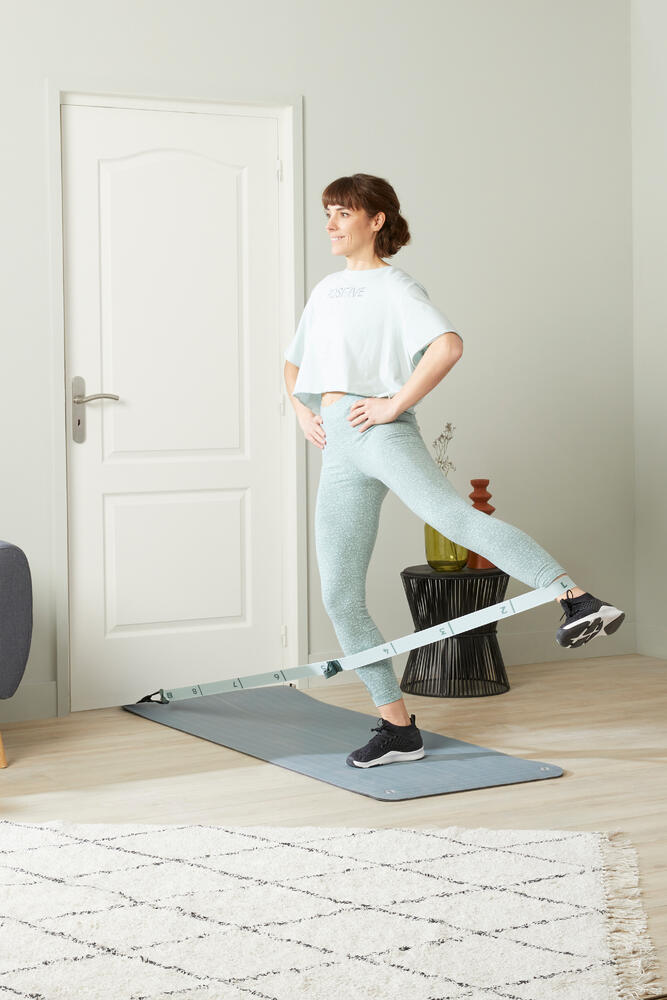 Encontraproduto.com.br - Kit de Bandas Elásticas Pilates com 3 peças Toneband 7kg 10kg 15kg Domyos