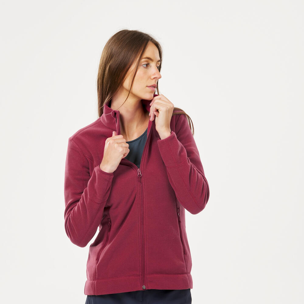 Encontraproduto.com.br - Blusa Feminina de Trilha Fleece Térmica com Zíper Quechua