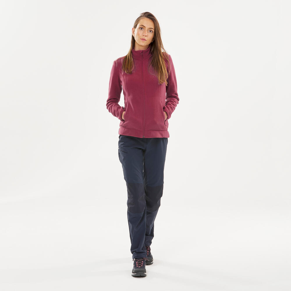 Encontraproduto.com.br - Blusa Feminina de Trilha Fleece Térmica com Zíper Quechua