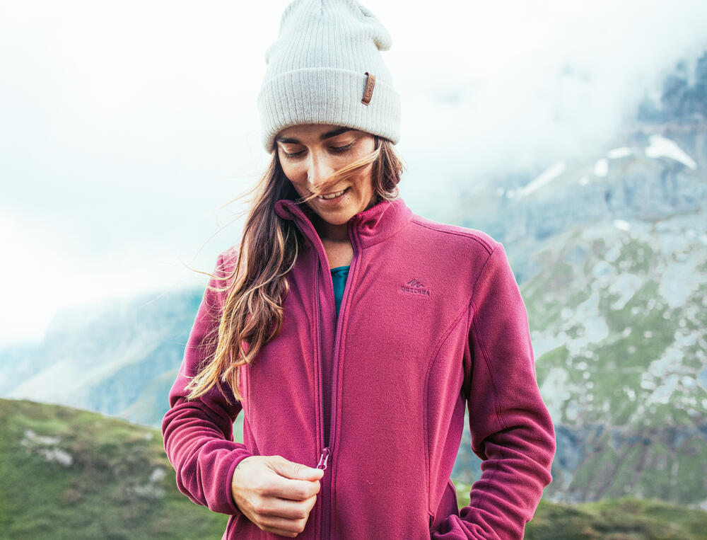 Encontraproduto.com.br - Blusa Feminina de Trilha Fleece Térmica com Zíper Quechua
