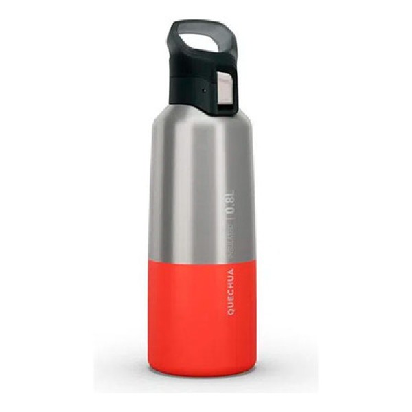 Encontraproduto.com.br - Garrafa De Trilha Isotermica Inox Mh500 800ml Quechua Cor Vermelho