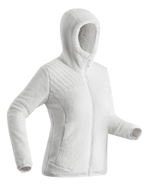 Encontraproduto.com.br - Blusa Feminina de Trilha Fleece de Pelinho com Capuz Quechua