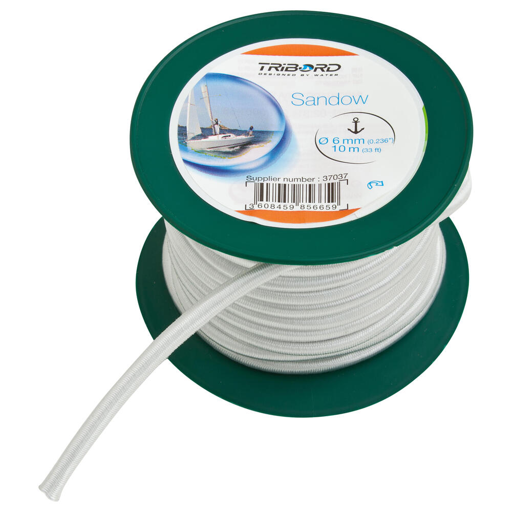 [SAV] - Bobina Sandow elástico barco 6mm x 10m Branco