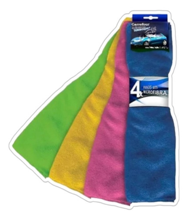 Encontraproduto.com.br - Kit Com 4 Panos Flanela Em Microfibra - Carrefour