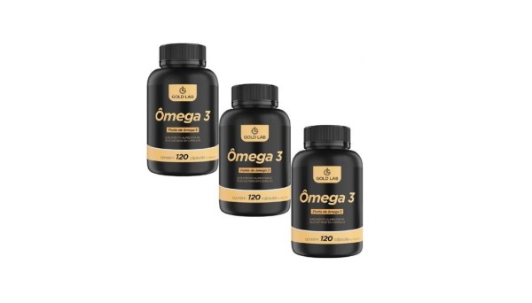 Encontraproduto.com.br - Kit C/3 Ômega 3 C/120 Cápsulas - Gold Lab