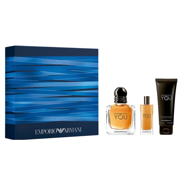 Stronger with You He Giorgio Armani Kit - Perfume Masculino EDT 50ml + Gel de Barbear + Mini