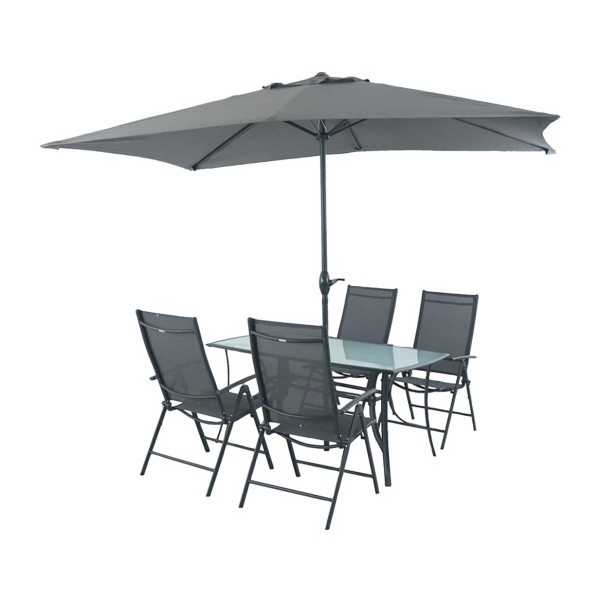 Encontraproduto.com.br - Conjunto de Mesa 4 Cadeiras Marrom Carrefour GD84710