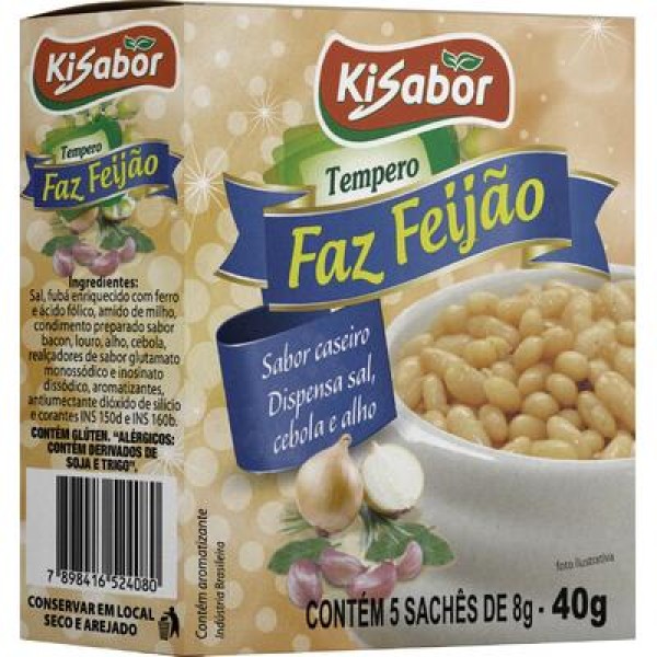 Encontraproduto.com.br - Tempero Kisabor Faz Feijão Caixeta com 40g