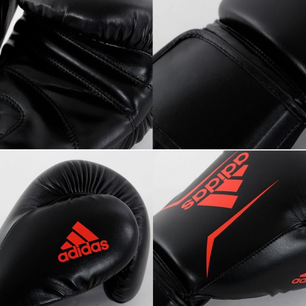 Encontraproduto.com.br - Luva De Boxe Speed 50 Black Red 16 Oz