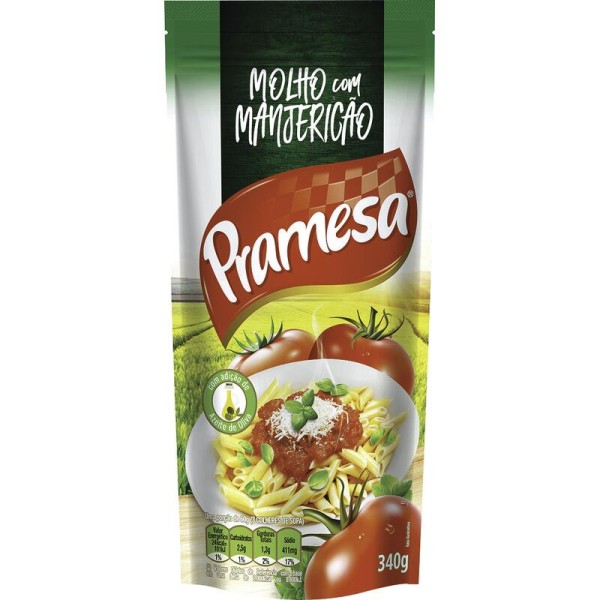 Encontraproduto.com.br - Molho de Tomate Pramesa Manjericão Pouch com 340g