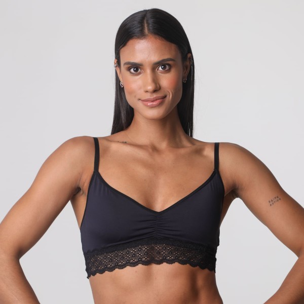 Encontraproduto.com.br - Sutiã Bonjuor Renda Preto