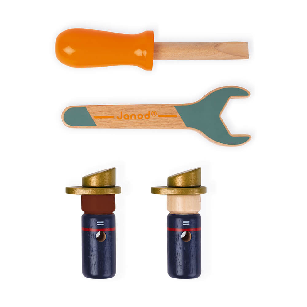 Encontraproduto.com.br - Caminhão De Bombeiros - De Madeira - Janod