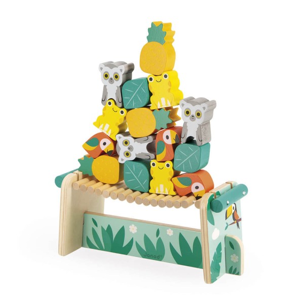 Encontraproduto.com.br - Brinquedo Infantil Educativo - Empilha Animais - 15 Peças - Maped