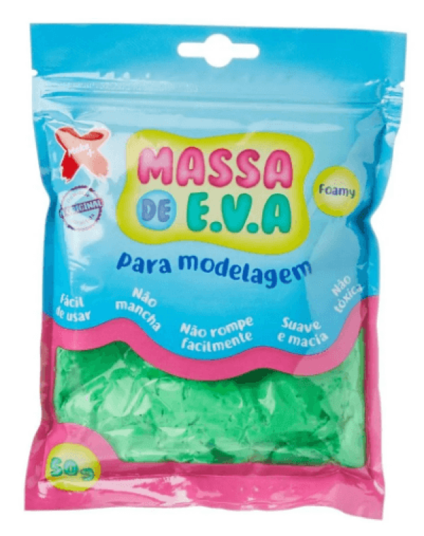 Encontraproduto.com.br - Massa para Modelar Eva Verde Escuro 50G - MAKE