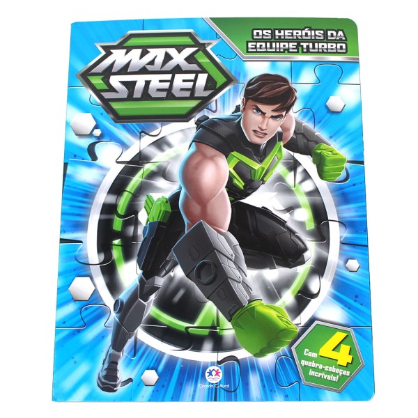 Livro Quebra-Cabeça Max Steel - Os Heróis Da Equipe Turbo
