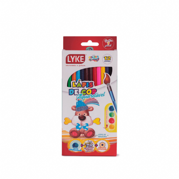 Encontraproduto.com.br - Lápis de Cor Aquarelável 12 cores - LYKE