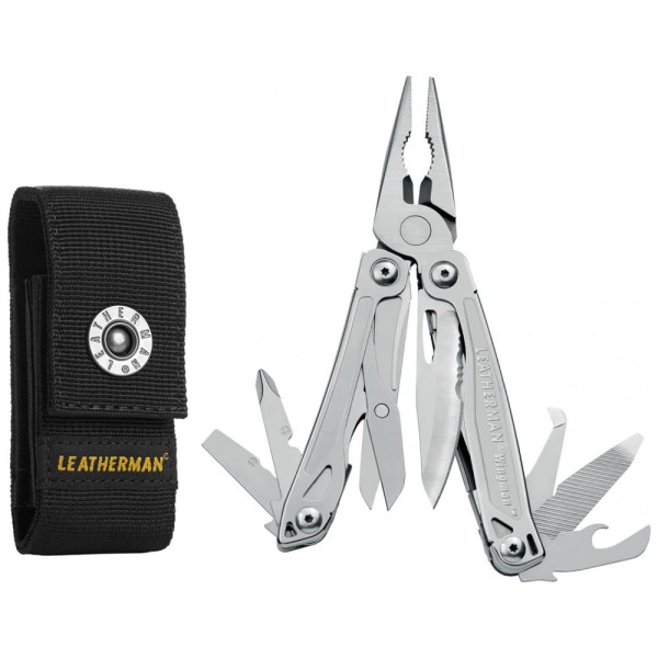 Alicate Multifuncional 14 Funções em Aço Inoxidável com Estojo de Nylon, LEATHERMAN, Prata