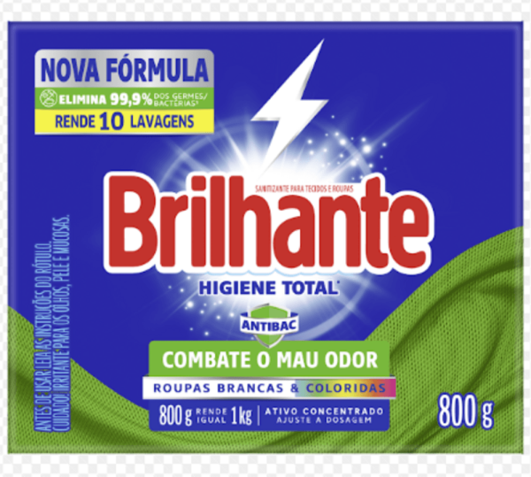 LAVA ROUPA PO BRILHANTE 800G-CX CUIDADO TOTAL