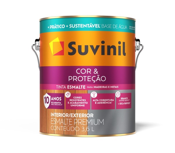 Tinta Esmalte Cor e Proteção Fosco Branco 3,6L Suvinil
