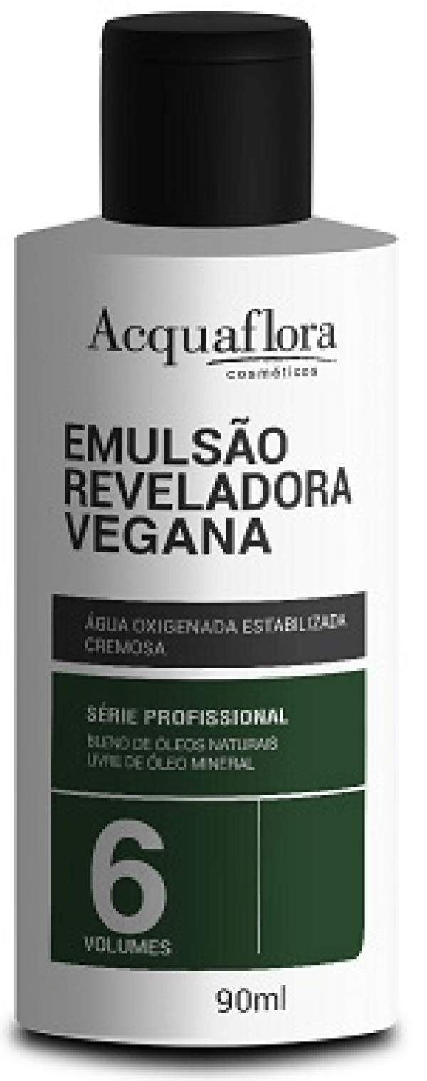 Água Oxigenada Acquaf Vegan 6 Vol 90ml - Produto Vegano, Ideal Para Descoloração E Tonalização.