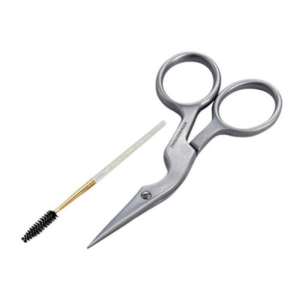 Encontraproduto.com.br - Tesoura e Escova para Sobrancelha Tweezerman - Kit para Sobrancelha
