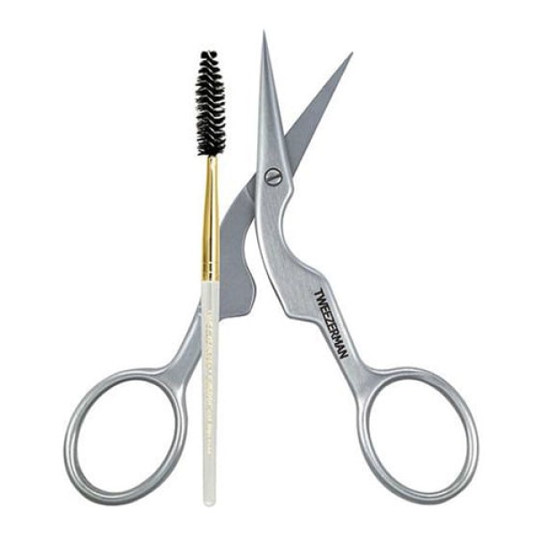 Encontraproduto.com.br - Tesoura e Escova para Sobrancelha Tweezerman - Kit para Sobrancelha
