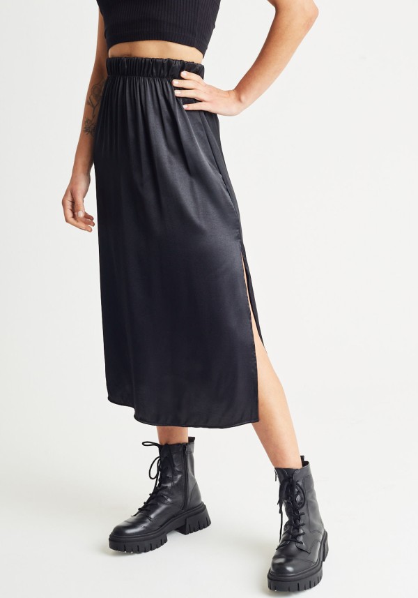 Encontraproduto.com.br - Saia de cetim Midi