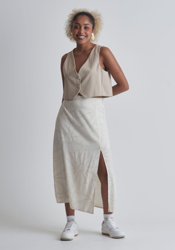 Encontraproduto.com.br - Saia Midi floral
