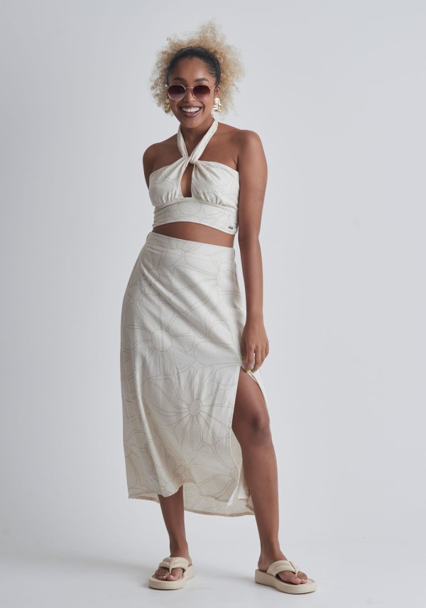 Encontraproduto.com.br - Saia Midi floral