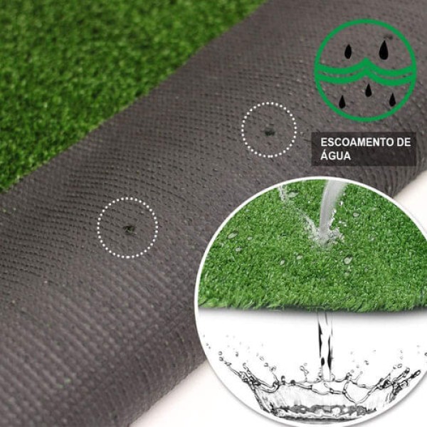 Encontraproduto.com.br - Grama Sintética Artificial 40mm com proteção UV e Anti-Fungo 2,00 x 15,00m (30m²)